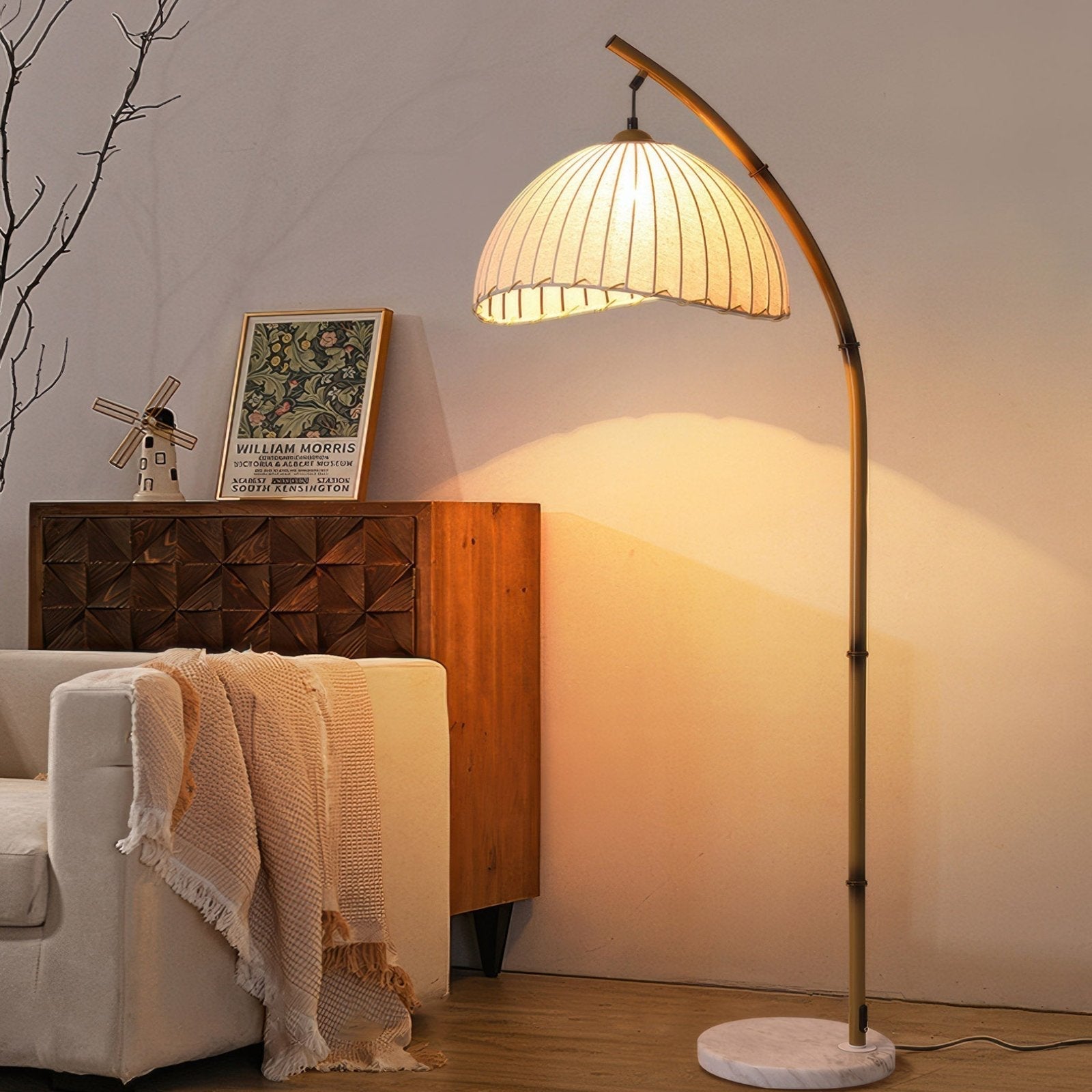 BambooZen | Elegante Lampada da Terra Ispirata al Bambù per Interni 3