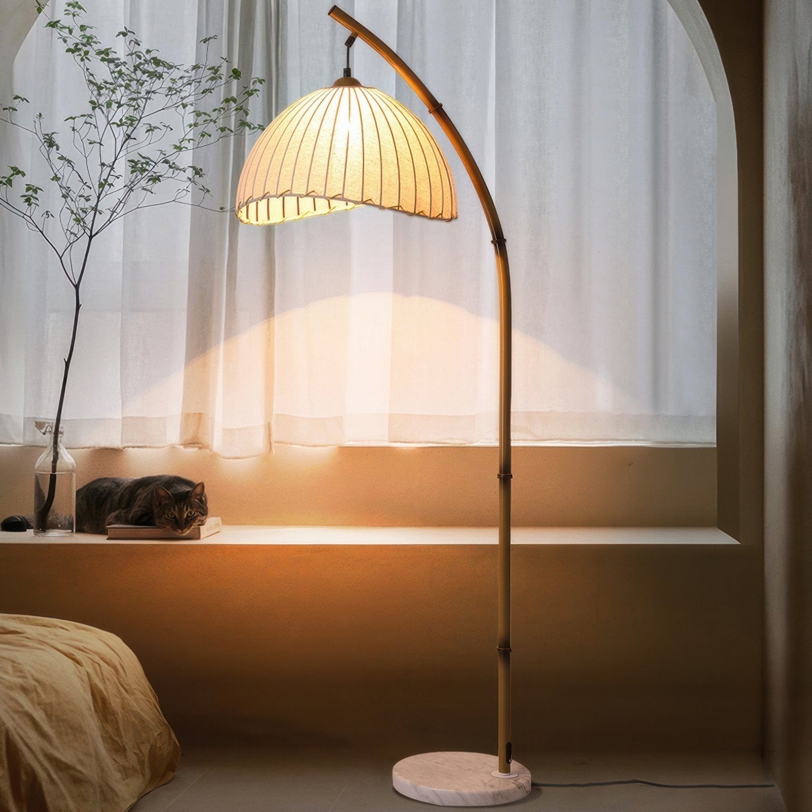BambooZen | Elegante Lampada da Terra Ispirata al Bambù per Interni 6