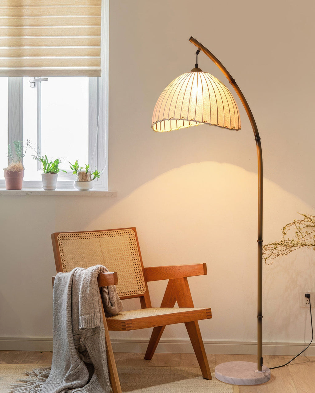 BambooZen | Elegante Lampada da Terra Ispirata al Bambù per Interni 8